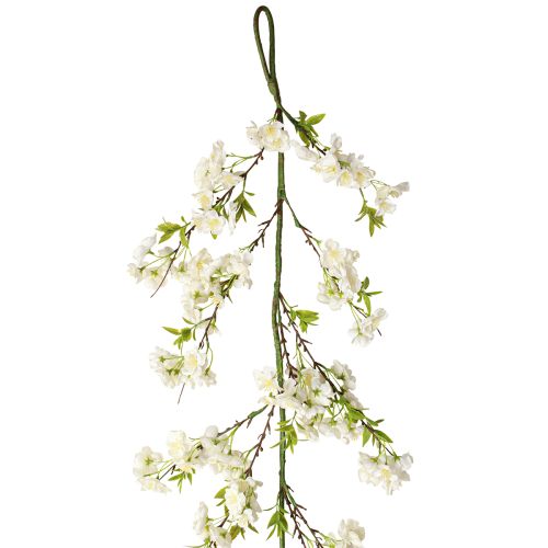 Floristik24 Decorative Hanging Cherry Blossom Artificial Flowers Garland White 170cm