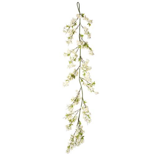 Floristik24 Decorative Hanging Cherry Blossom Artificial Flowers Garland White 170cm
