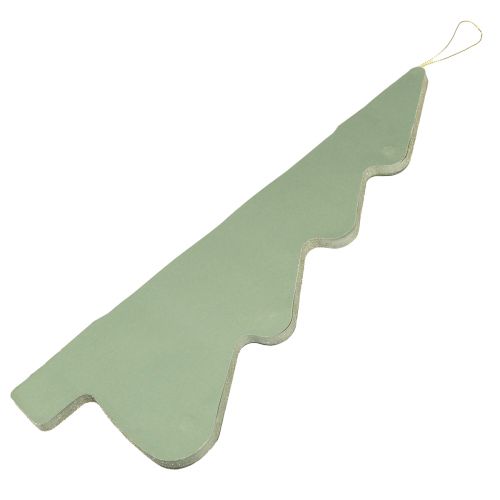 Product Decorative paper tree ornament, Christmas, mint silver, 40cm, set of 2