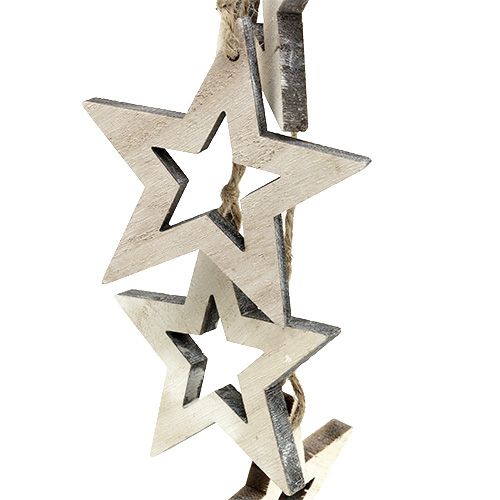 Product Decoration hanger star 50cm white washed 1p