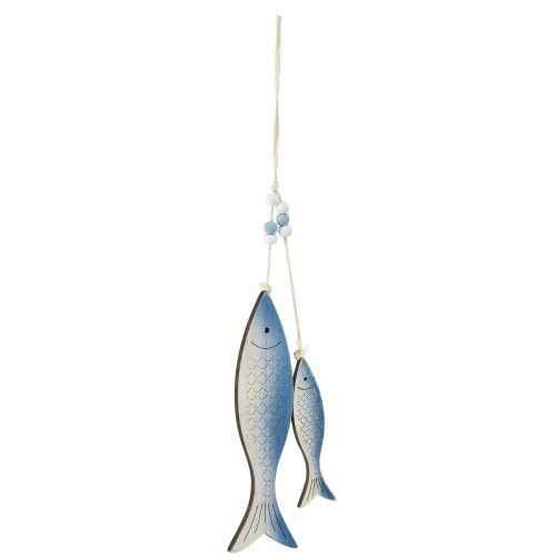 Floristik24 Decorative hanger fish blue white scales 11.5/20cm set of 2