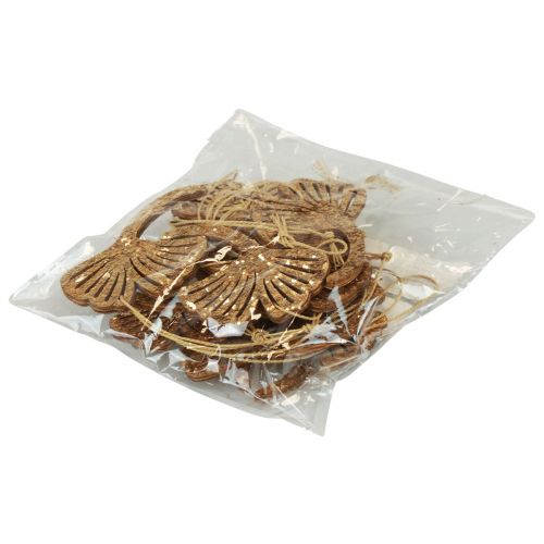 Product Deco hanger wood gingko deco gingko leaf gold 5x6.5cm 12 pieces