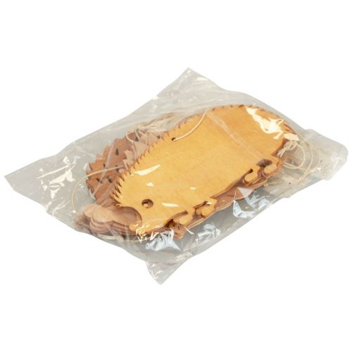 Floristik24 Decorative hanging wooden hedgehog decoration brown natural orange 12x10cm 12 pcs