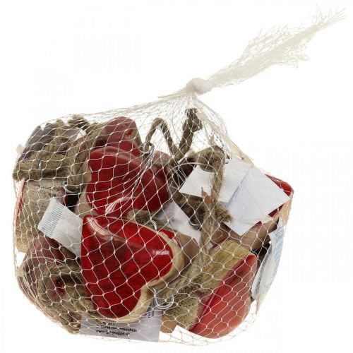 Floristik24 Decorative hanger wooden hearts decorative hearts red Ø5–5.5cm 12 pieces