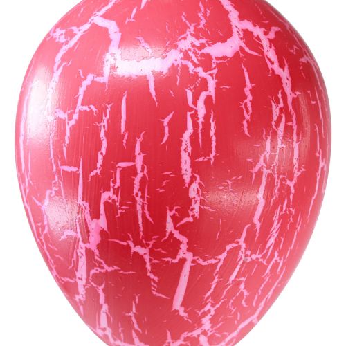 Product Decorative Easter Eggs Yellow/Pink/Red Crackle Ø8.5cm 3 pcs