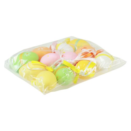 Product Decorative Easter plastic eggs for hanging 4×5.5cm 12 pcs