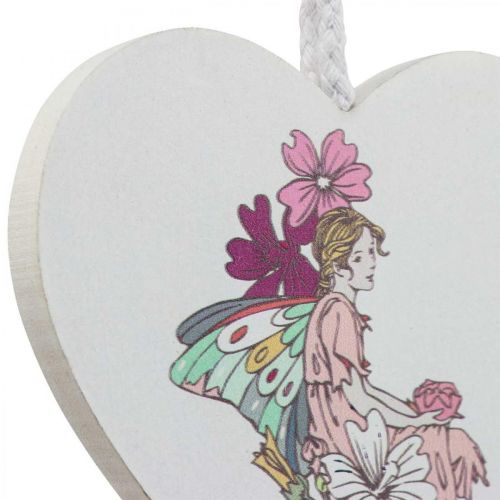 Decorative heart for hanging, heart elf pendant decoration 12cm 6pcs