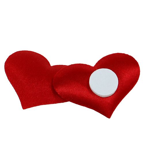 Floristik24 Decorative hearts red 27mm x 32mm 100p