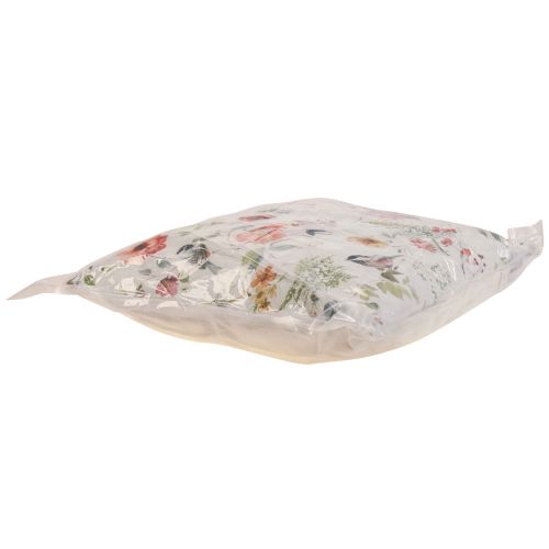 Floristik24 Decorative pillow summer decorative pillow with flowers/birds 37x37cm