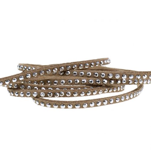 Product Decorative cord leather cord with rivets 3mm 15m