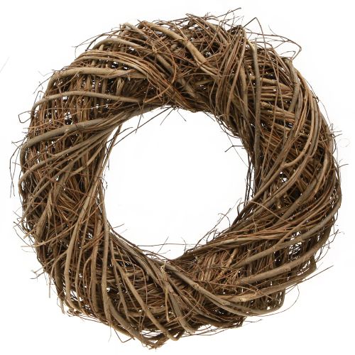 Floristik24 Decorative wreath made of elm branches in natural Ø28–30cm H6.5cm 2pcs