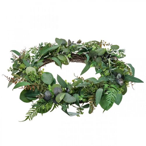 Floristik24 Decorative wreath leaves eucalyptus wreath green artificial Ø55cm