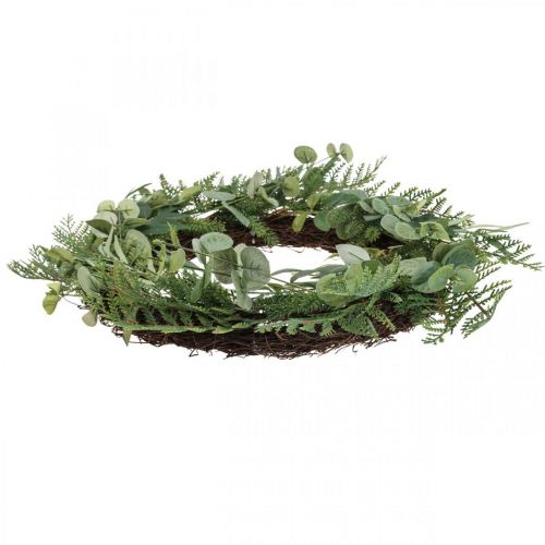 Floristik24 Decorative wreath artificial wreath eucalyptus fir olive Ø45cm