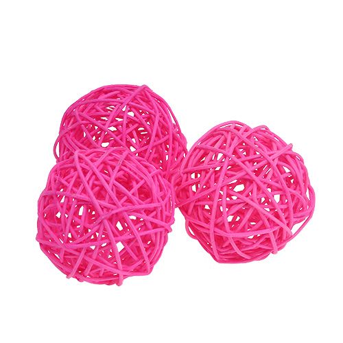 Floristik24 Decorative balls pink Ø7cm 18pcs