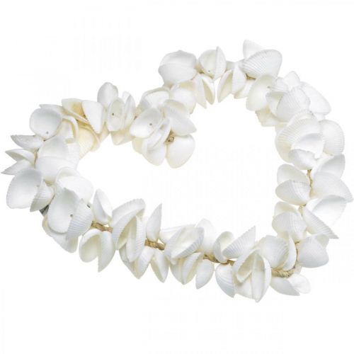 Floristik24 Seashell heart, maritime Valentine's Day decoration, decorative heart made of shells, sea decoration 34×34cm