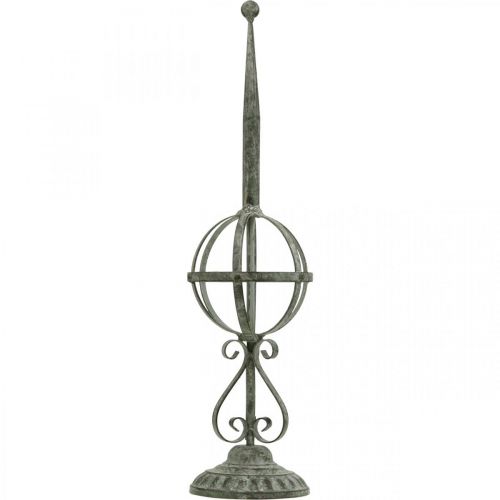 Floristik24 Decorative object, wreath holder, metal decoration grey, brown, white shabby chic H62.5cm Ø16cm