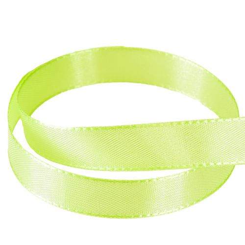 Product Decorative ribbon gift ribbon lime green 15mm 50m