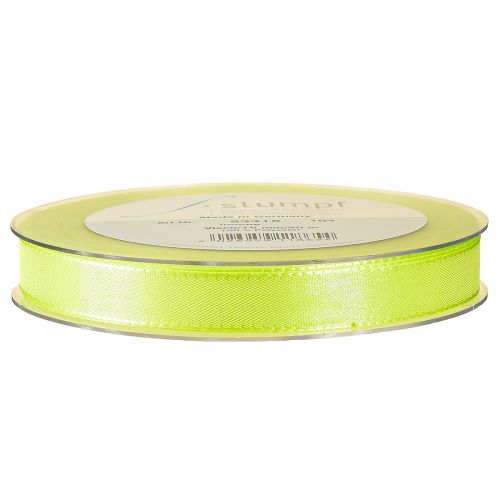 Product Decorative ribbon gift ribbon lime green 15mm 50m