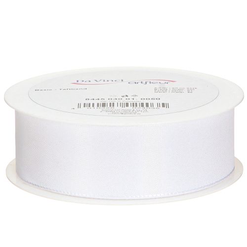 Product Decorative ribbon gift ribbon white polyester 40mm 50m