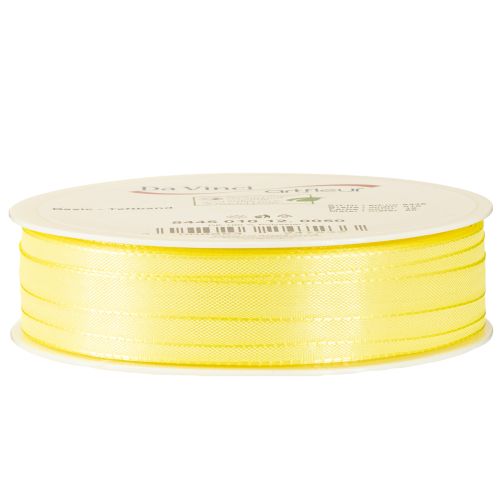 Product Decorative ribbon taffeta ribbon gift ribbon light yellow 10mm 50m