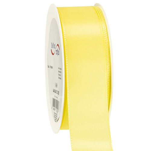 Decorative ribbon taffeta ribbon gift ribbon light yellow 40mm 50m
