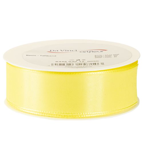 Product Decorative ribbon taffeta ribbon gift ribbon light yellow 40mm 50m