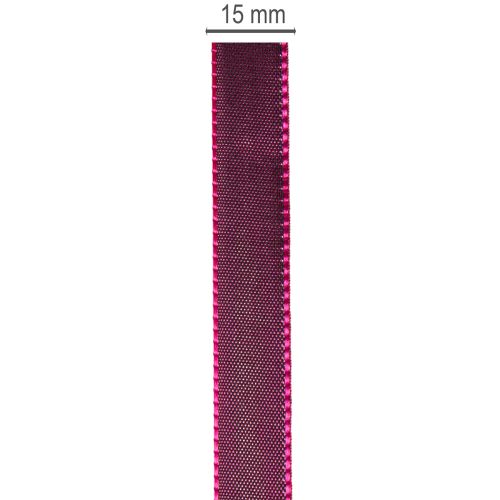 Narrow taffeta gift ribbon for creative decorations, 15mm wide, 50m long | Floristik24.ie