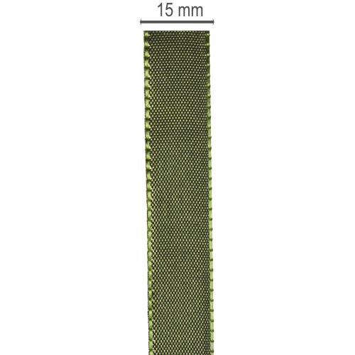 Gift ribbon with woven edge, taffeta ribbon for crafting, 15mm wide, 50m long | Floristik24.ie