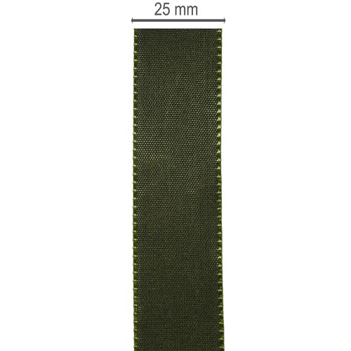 Decorative ribbon, shiny taffeta ribbon for decoration, 25mm wide, 50m long | Floristik24.ie