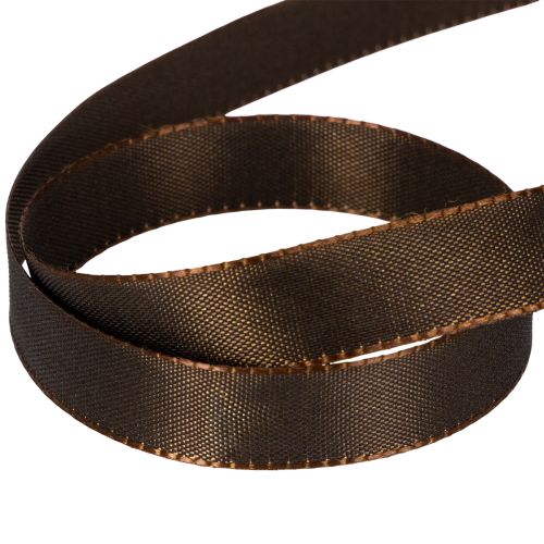 Brown taffeta gift ribbon for