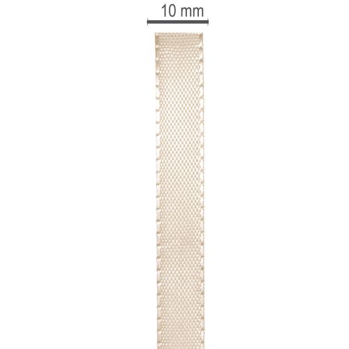Narrow beige gift ribbon, fine ribbon for packaging, 10mm wide, 50m long | Floristik24.ie