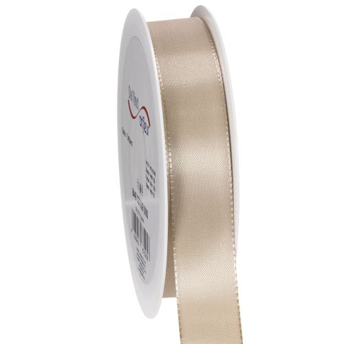 Decorative ribbon satin beige taffeta ribbon 25mm 50m