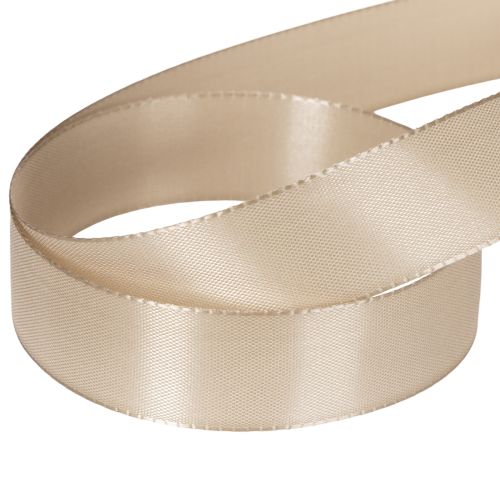Decorative ribbon satin beige