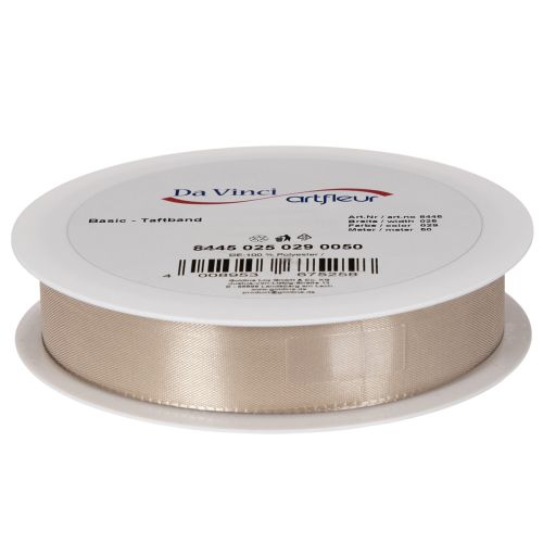 Decorative ribbon satin beige
