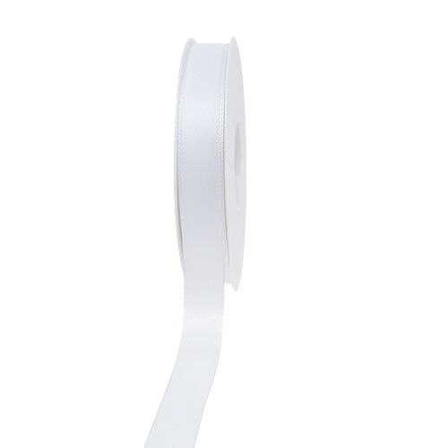 Decoration ribbon white 15mm 50m