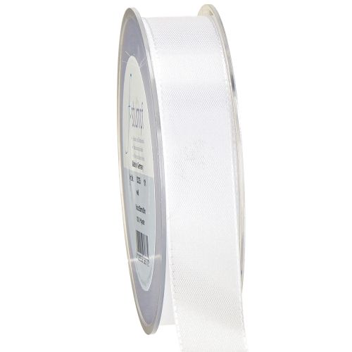 Decorative ribbon white 25mm 50m