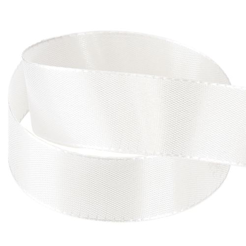 Product Decorative ribbon white 25mm 50m