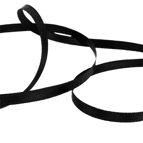 Product Decorative ribbon black 6mm 50m