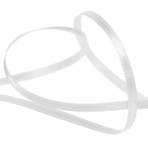 Decoration ribbon white 3mm 50m