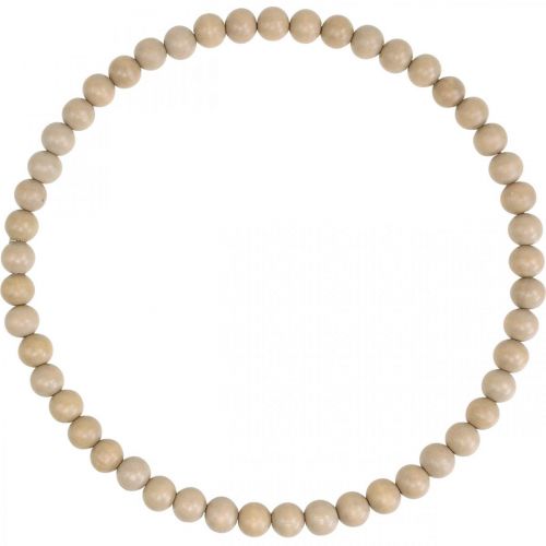 Product Decorative ring wooden beads nature hanging decoration table decoration Ø30cm 2pcs