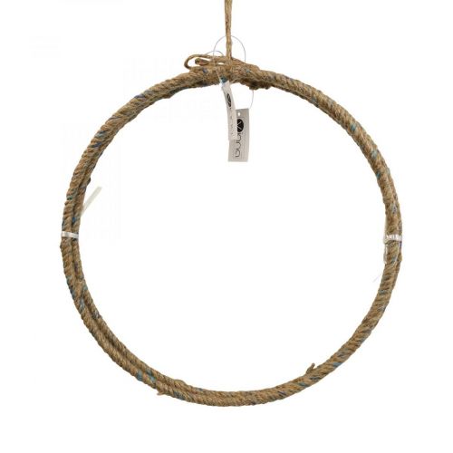 Product Decorative jute ring Ø30cm Scandi style for hanging, wall wreath, door wreath, set of 3