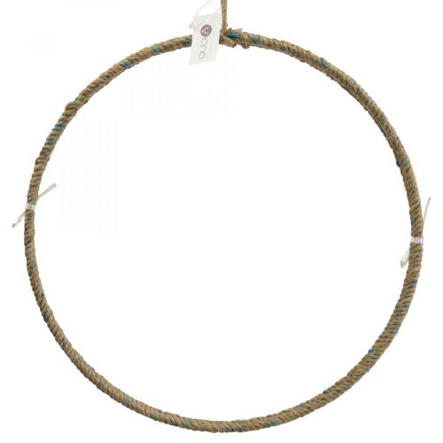 Product Decorative jute ring 40cm, set of 2, Boho &amp; Scandi decor for wall &amp; door