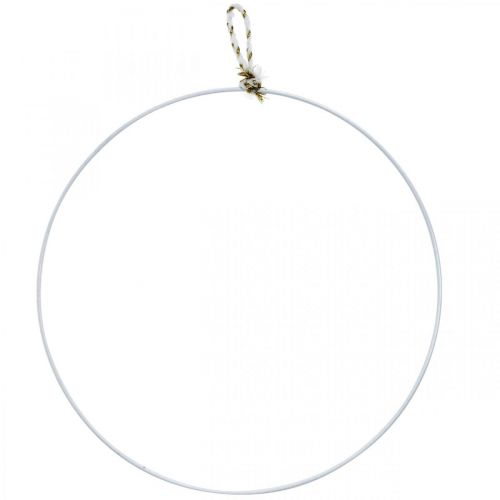 Decorative Ring Metal White for Hanging Metal Ring Ø38cm 3 Pcs