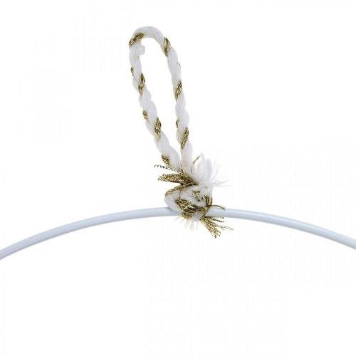 Floristik24 Decorative Ring Metal White for Hanging Metal Ring Ø38cm 3 Pcs