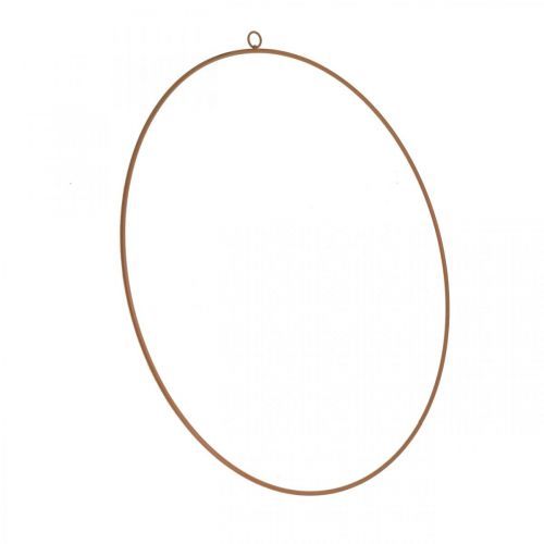 Floristik24 Decorative ring metal, metal ring for hanging, decorative ring patina Ø28cm 4pcs