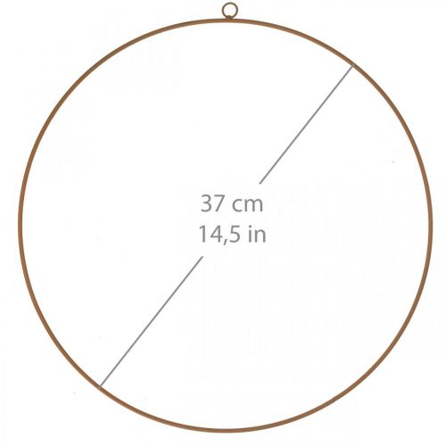 Floristik24 Decorative hoop, metal ring, decorative ring for hanging patina Ø37cm 3pcs