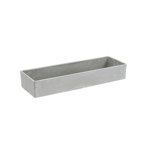Decorative bowl square gray 32cm x 10.5cm H5cm