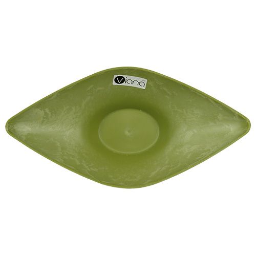 Floristik24 Decorative bowl light green 34cm x 17.5cm H10cm, 1p