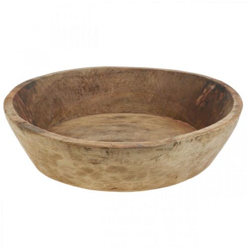 Decorative bowl wooden bowl round Ø41-50cm H9.5-11.5cm Natural
