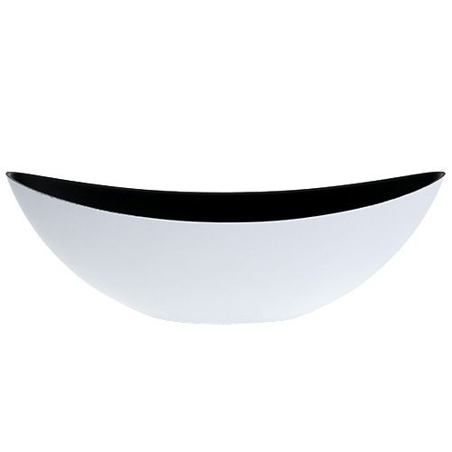 Floristik24 Decorative bowl plastic white 38.5cm x 12.5cm H13cm